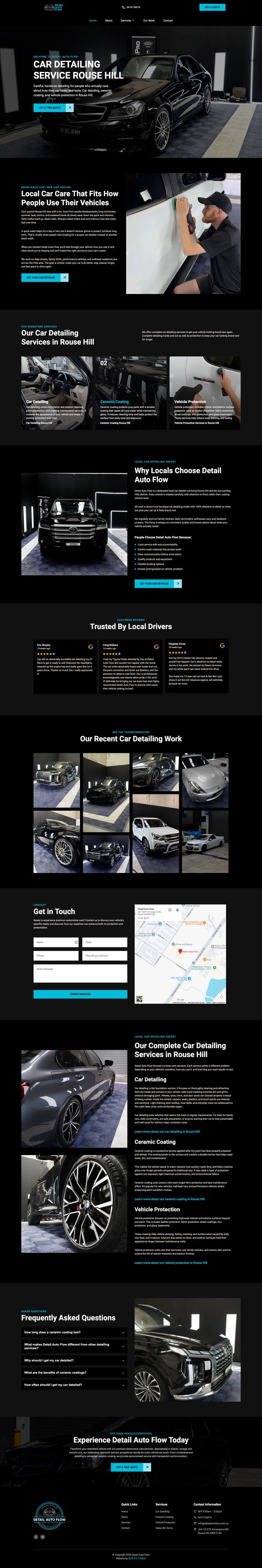 Detail Auto Flow website
