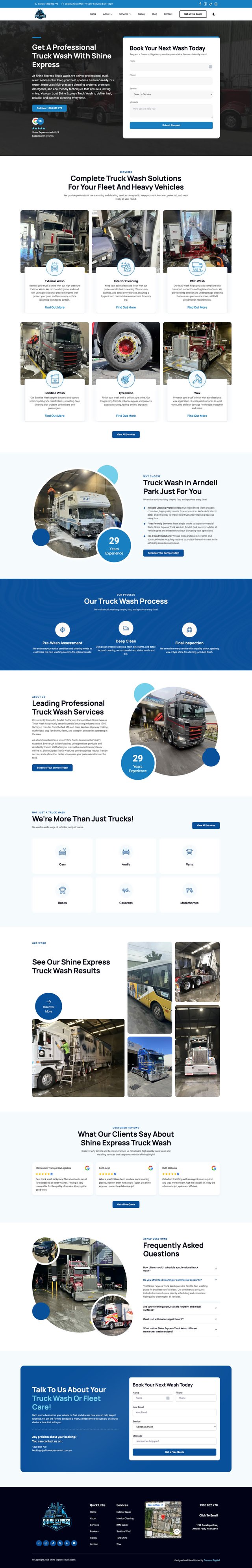 Shine Express website